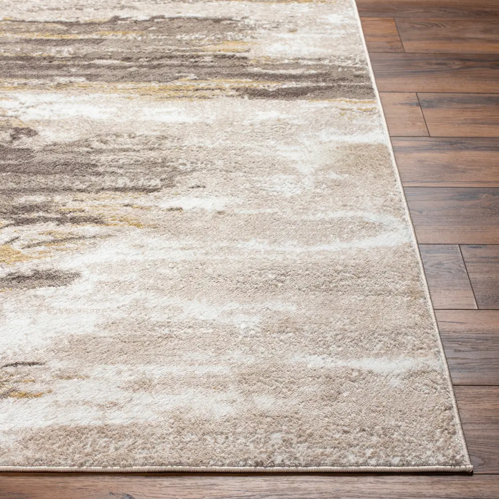 Hila Abstract Modern Marble Dark Brown/Off-White Rug - Image 6