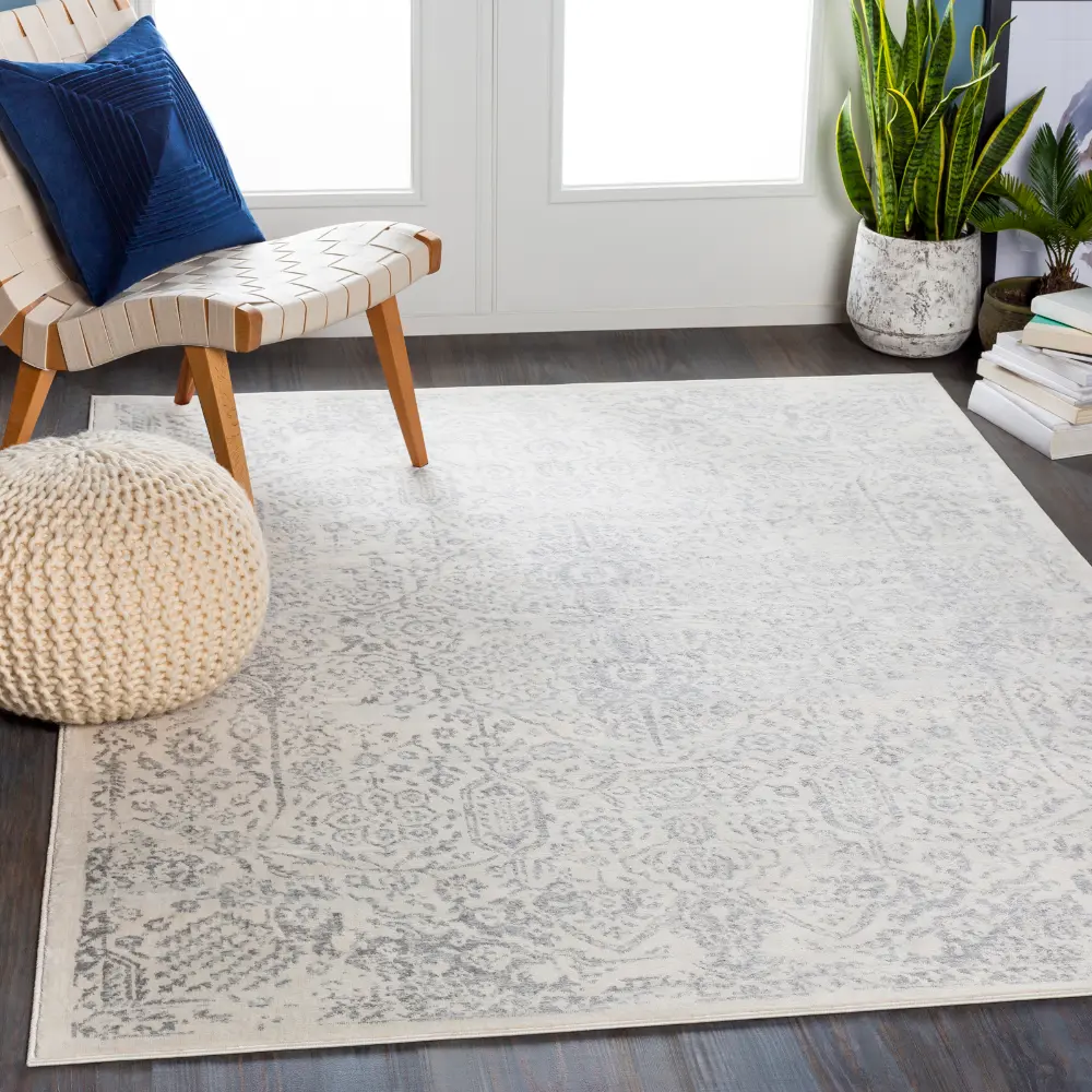 Hindah Vintage Oriental Boho Medium Grey Rug - Image 2