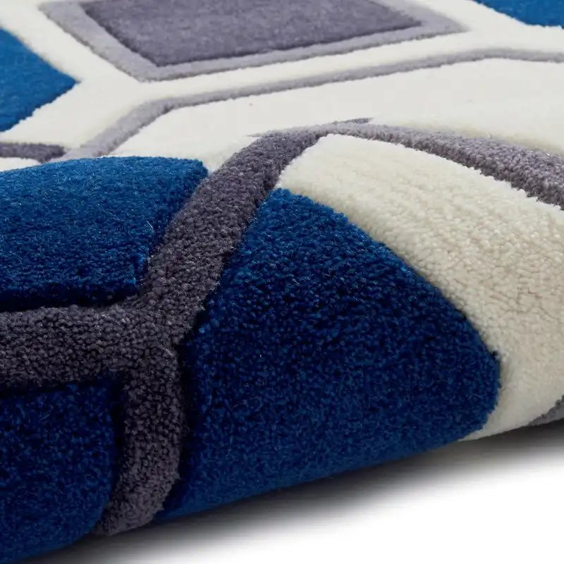 HK 9238 Ivory Navy Rug - Image 3