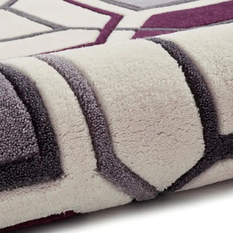 HK 9238 Ivory Purple Rug - Image 3