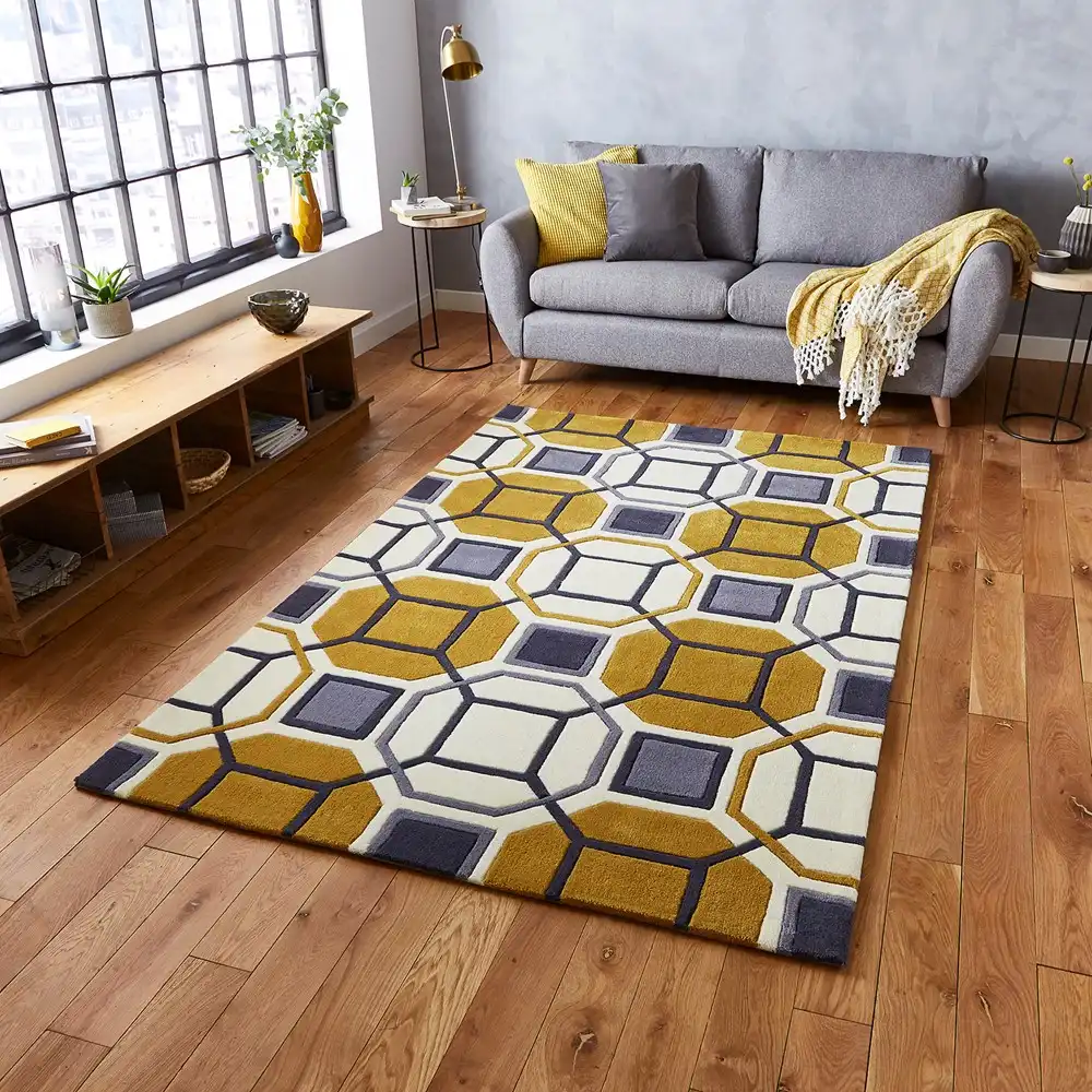 HK 9238 Ivory Yellow Rug