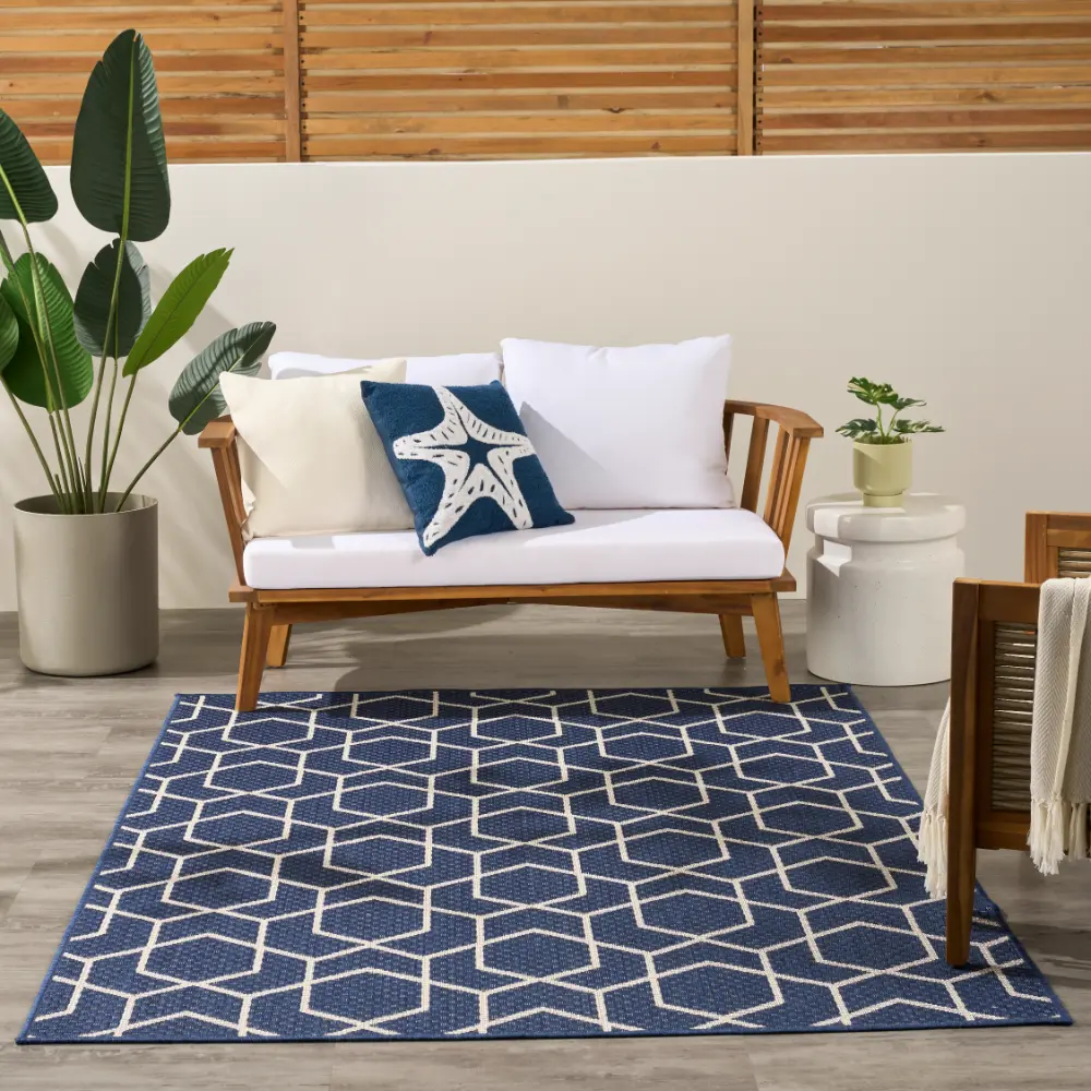 HORIZON INDOOR/OUTDOOR HOZ01 Navy Indoor Outdoor - Image 7