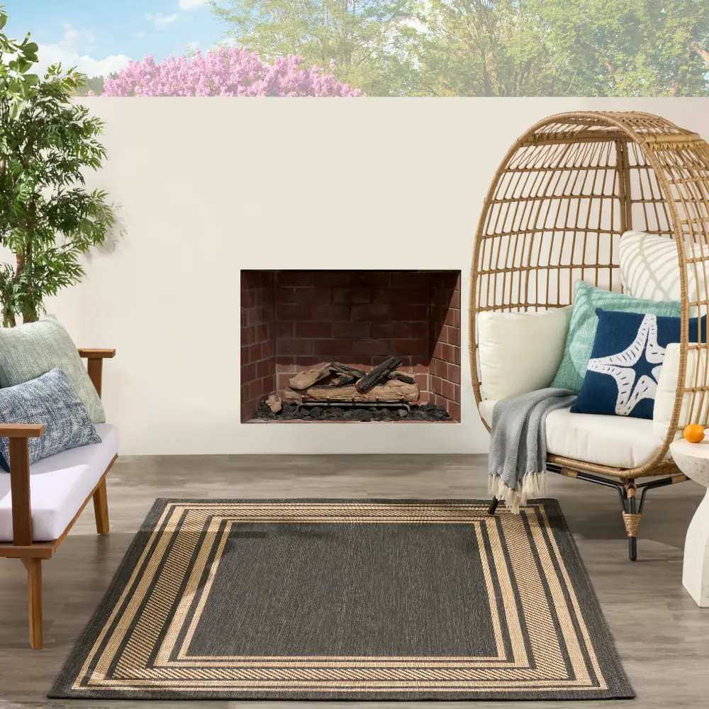 HORIZON INDOOR/OUTDOOR HOZ03 Charcoal Indoor Outdoor - Image 4