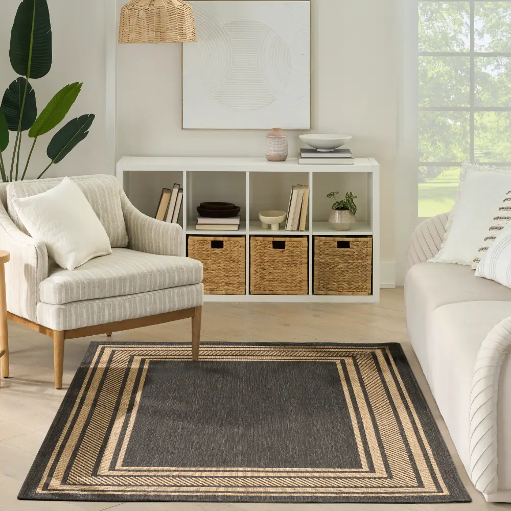 HORIZON INDOOR/OUTDOOR HOZ03 Charcoal Indoor Outdoor - Image 6