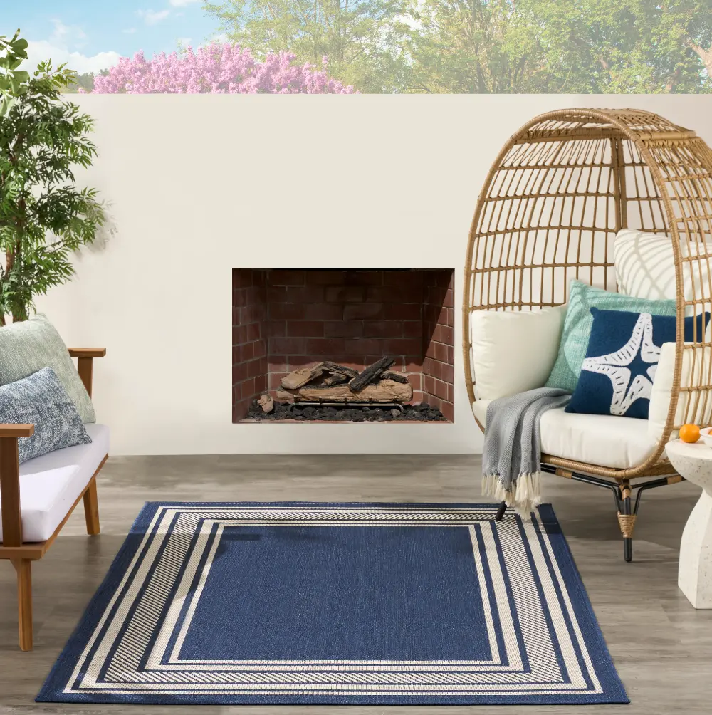 HORIZON INDOOR/OUTDOOR HOZ03 Navy Indoor Outdoor - Image 4