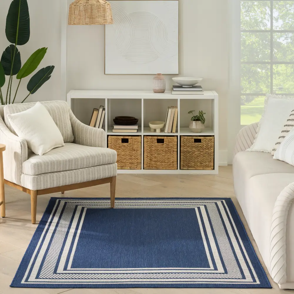 HORIZON INDOOR/OUTDOOR HOZ03 Navy Indoor Outdoor - Image 8
