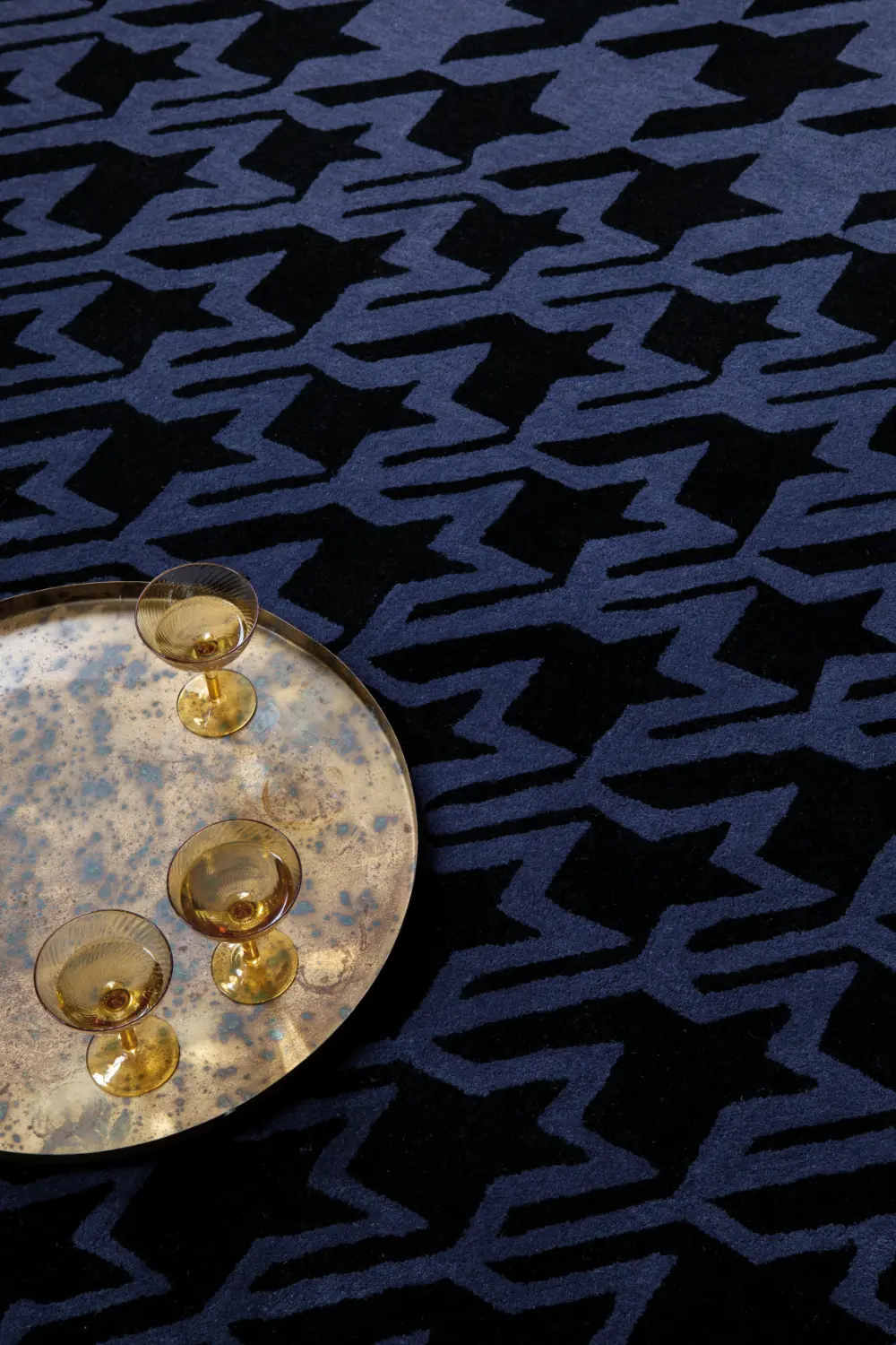 Houndstooth Ted Baker -Dark Blue 162808 Rug - Image 2