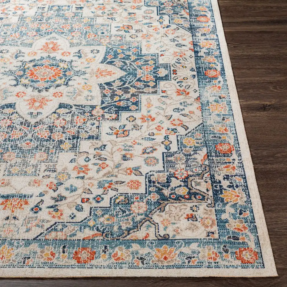 Selma In- & Outdoor Oriental Boho Dark Blue Rug - Image 3