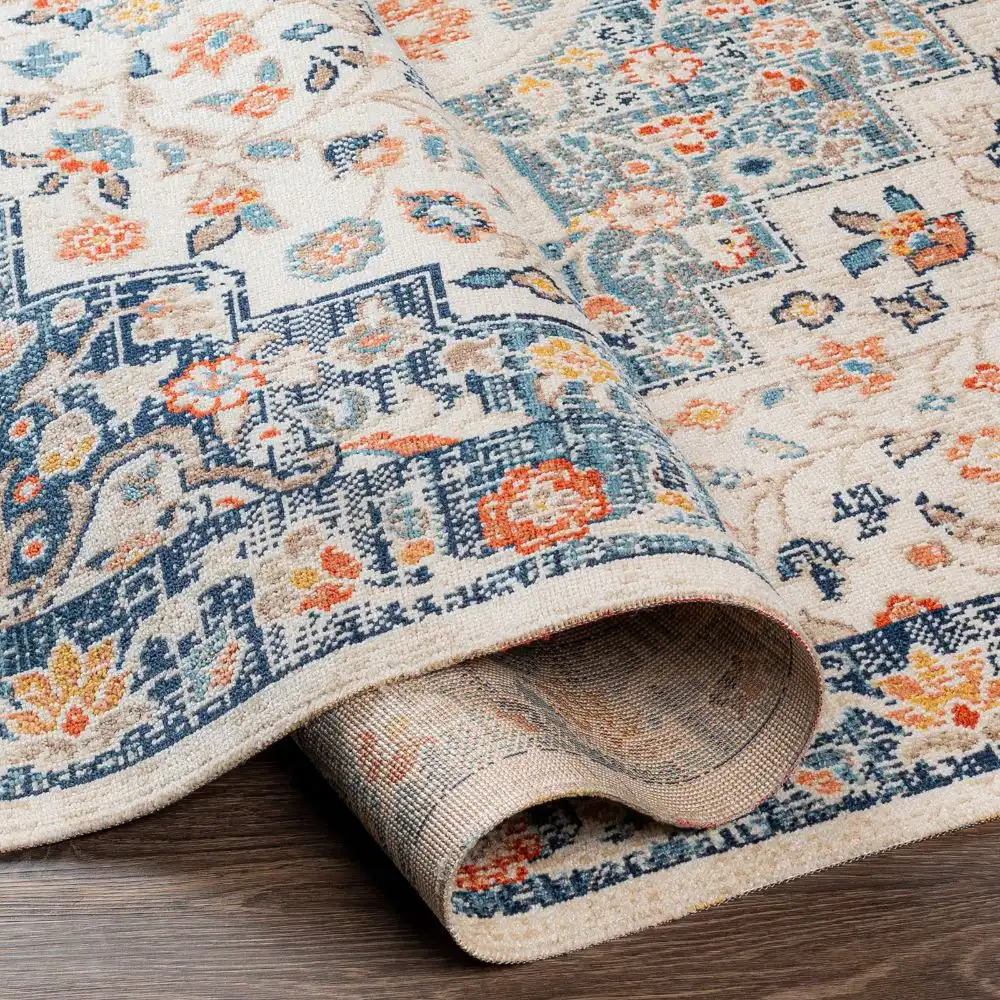 Selma In- & Outdoor Oriental Boho Dark Blue Rug - Image 4
