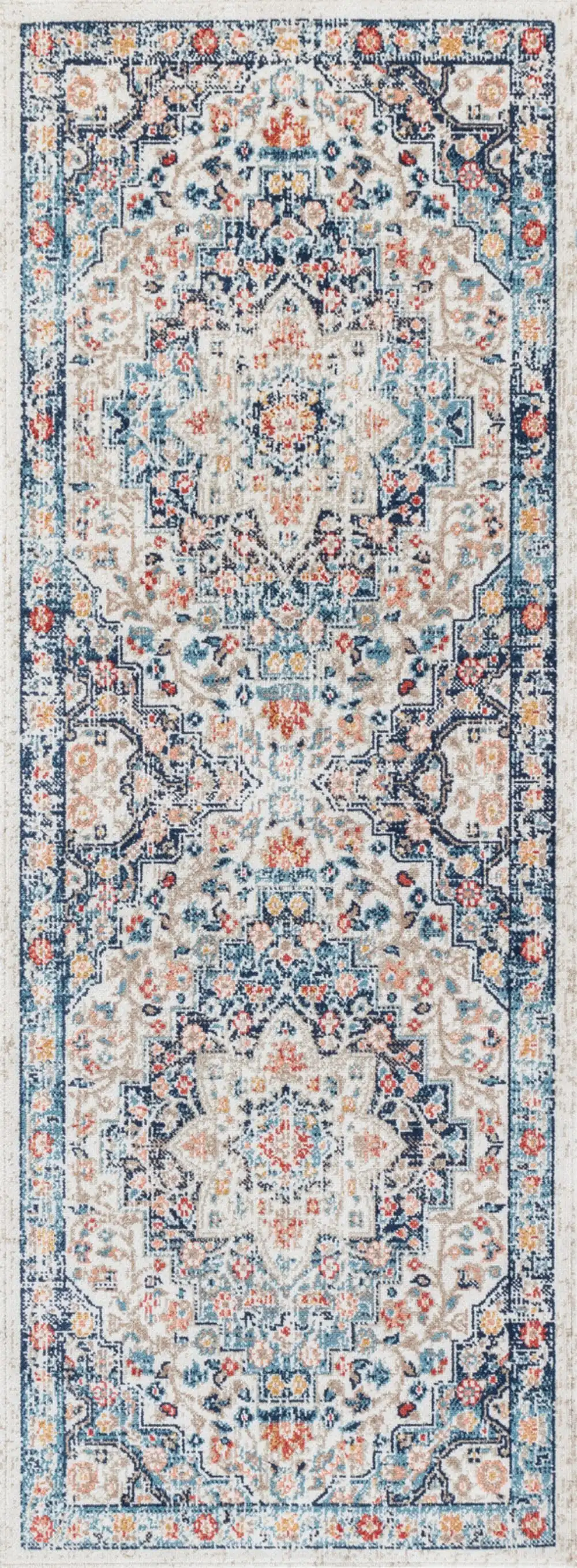 Selma In- & Outdoor Oriental Boho Dark Blue Rug - Image 7