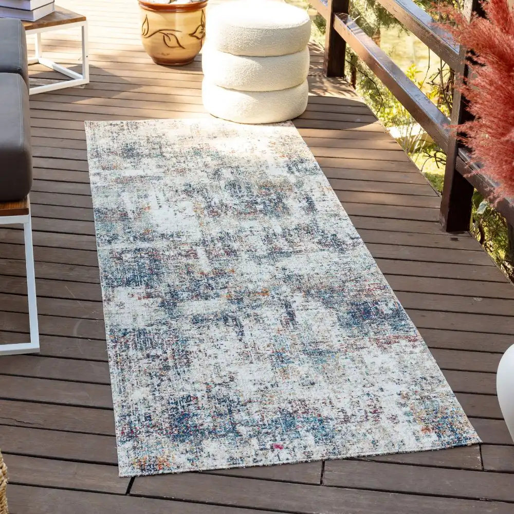Leila In- & Outdoor Modern Cream Rug - Image 5
