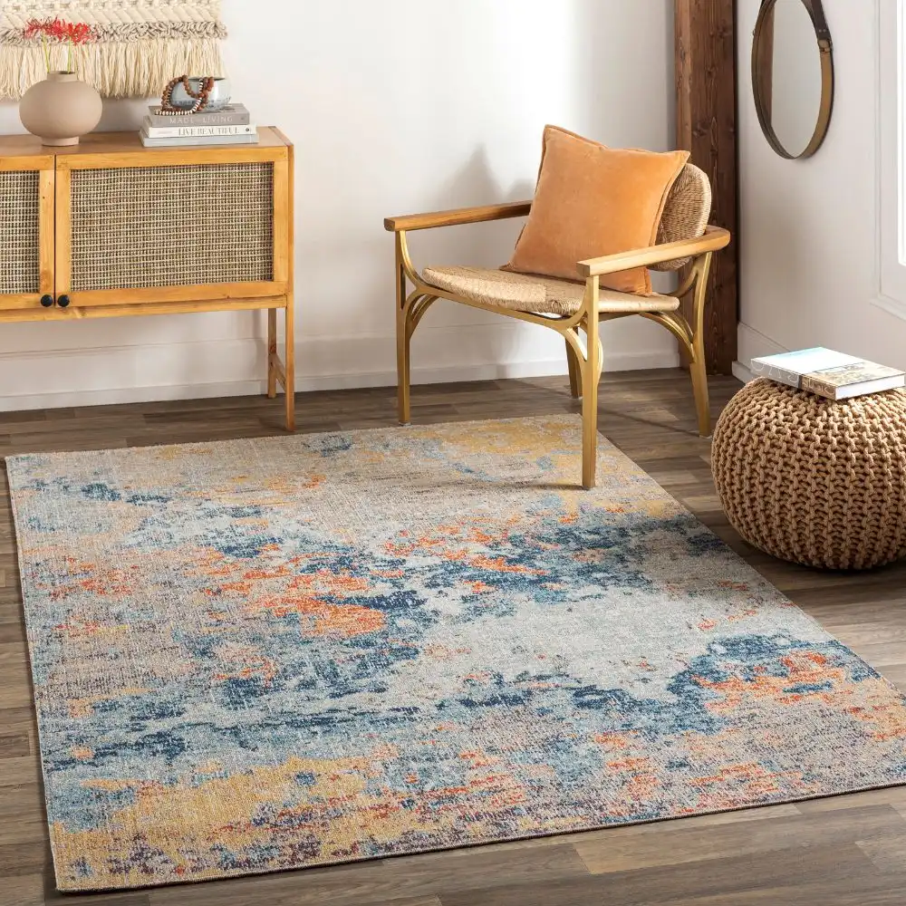 Mona In- & Outdoor Modern Burnt Orange Rug - Image 3