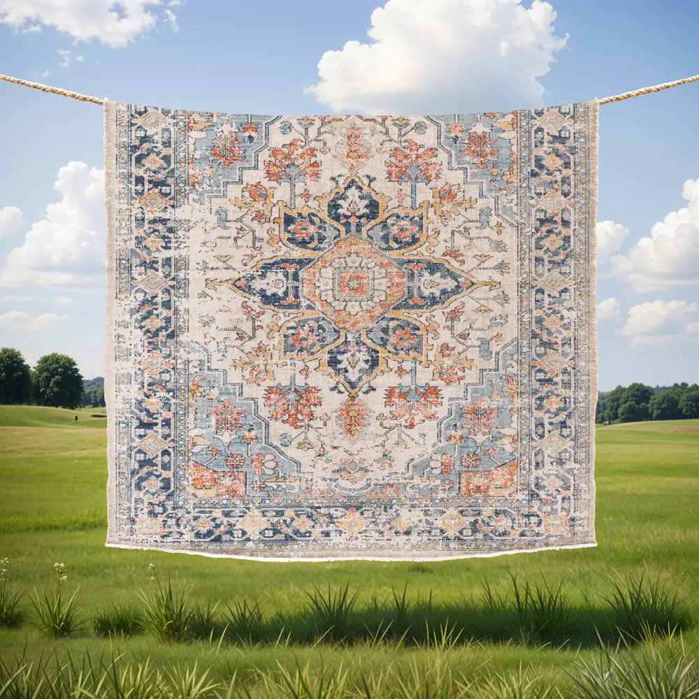 Selma In- & Outdoor Oriental Boho Dark Blue Rug - Image 10