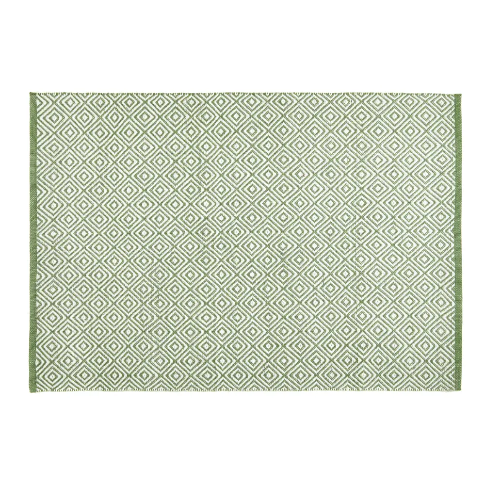 Hug Woven Diamond Green Rug - Image 4