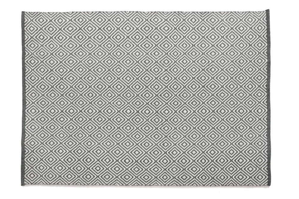 Hug Woven Diamond Warm Grey Rug - Image 2