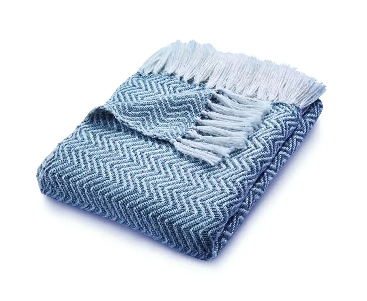 Hug Woven Herringbone Denim Rug - Image 3