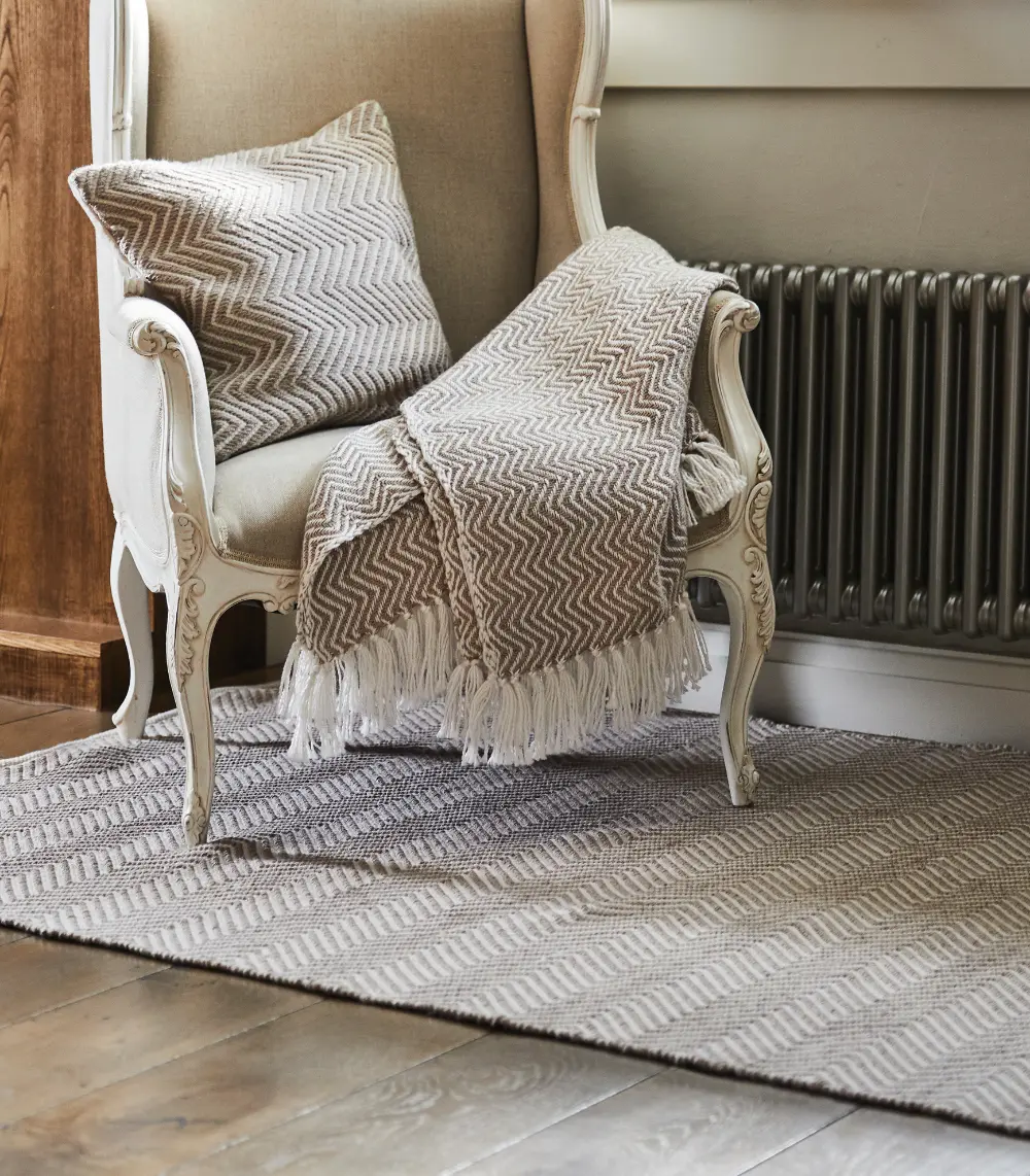 Hug Woven Herringbone Natural Rug - Image 2