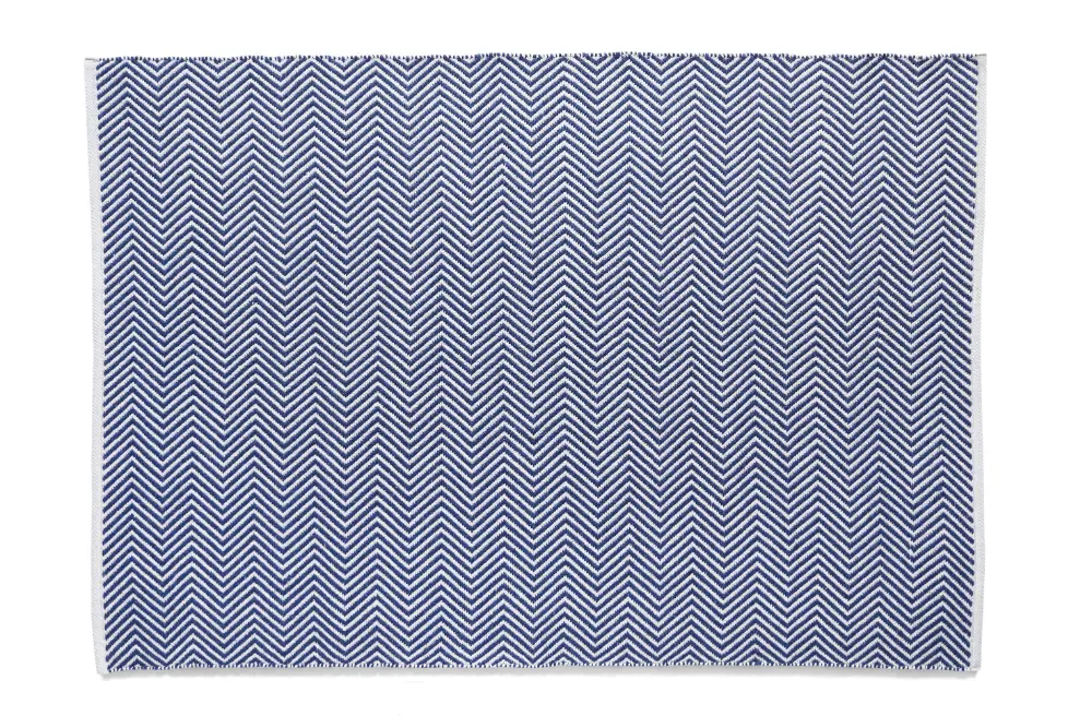 Hug Woven Herringbone Navy Rug - Image 4