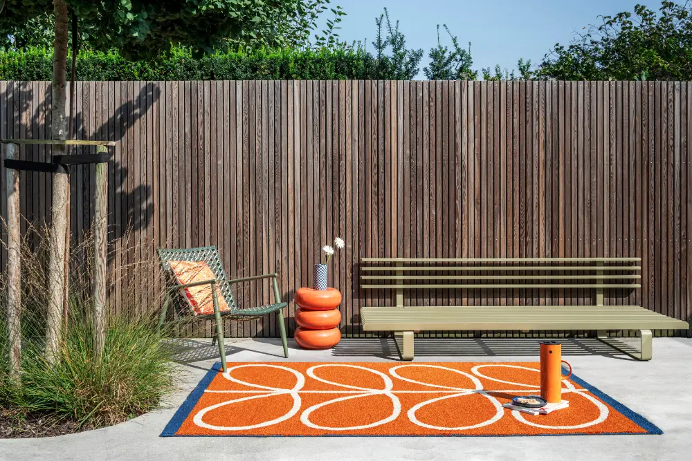 In-Outdoor Orla Kiely Linear Stem Orange outdoor 464403 Rug - Image 3