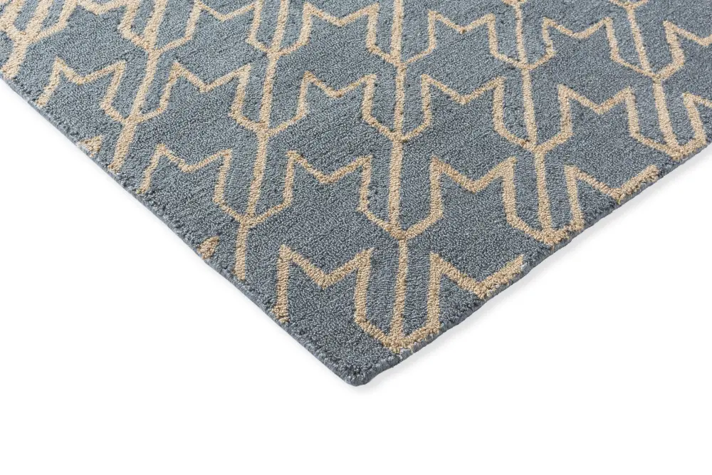 In-Outdoor Ted Baker Houndstooth Washed Blue outdoor 455708 Rug - Image 3