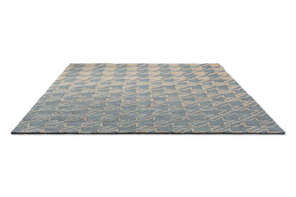 In-Outdoor Ted Baker Houndstooth Washed Blue outdoor 455708 Rug - Image 6