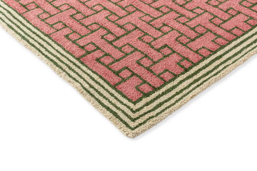 In-Outdoor Ted Baker Monogram Dusted Pink outdoor 455802 Rug - Image 3