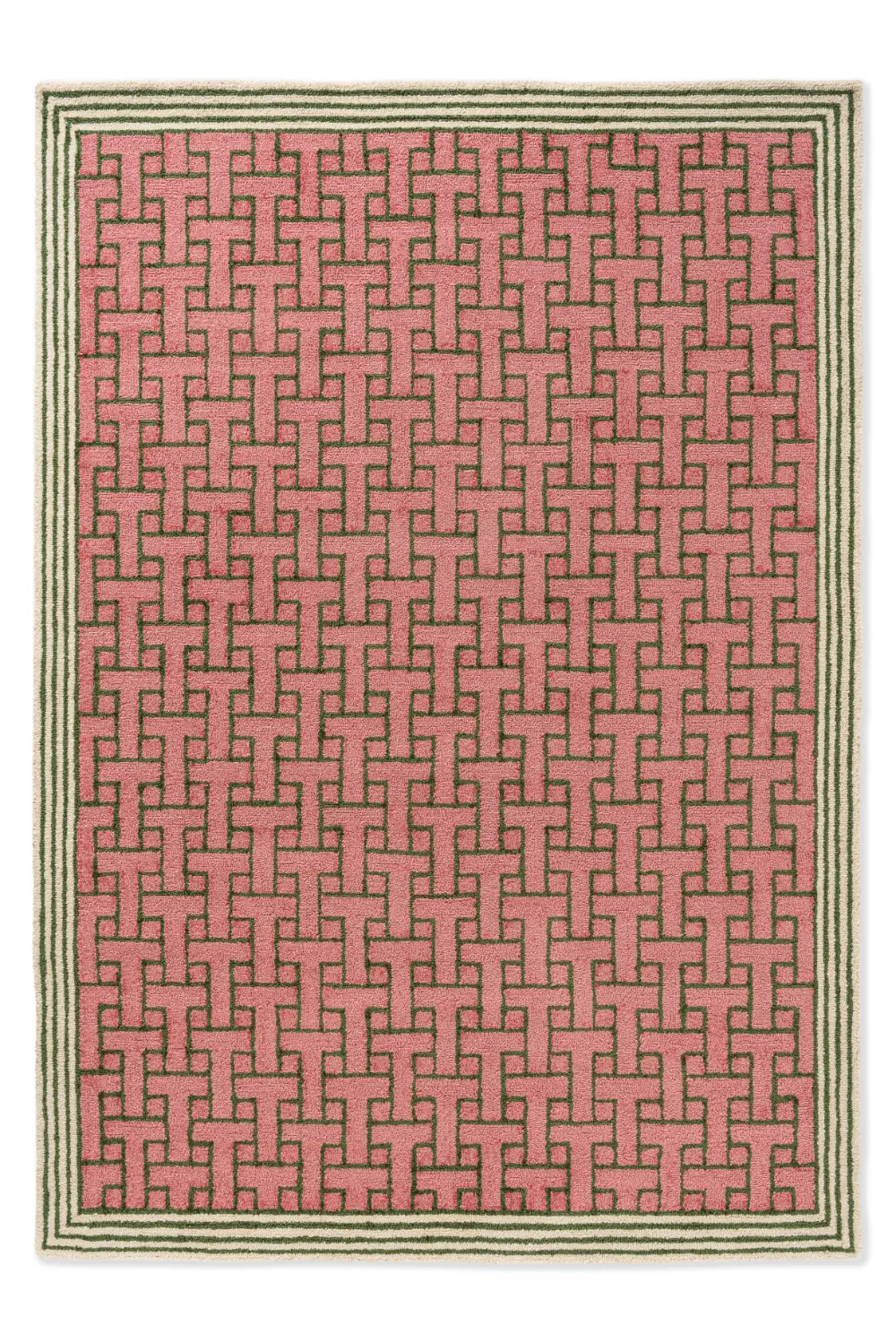 In-Outdoor Ted Baker Monogram Dusted Pink outdoor 455802 Rug - Image 5