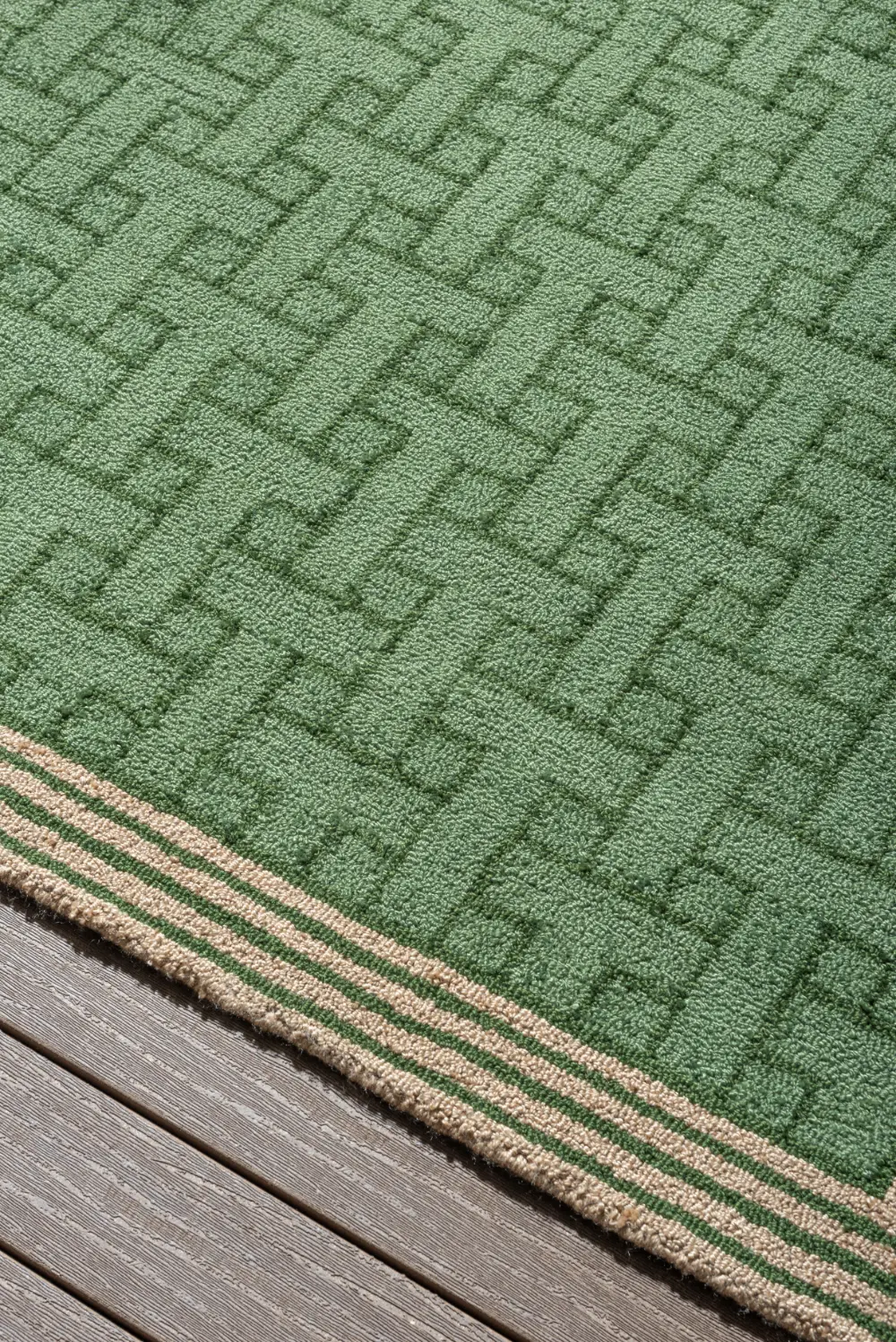 In-Outdoor Ted Baker Monogram Jade Green outdoor 455807 Rug - Image 2