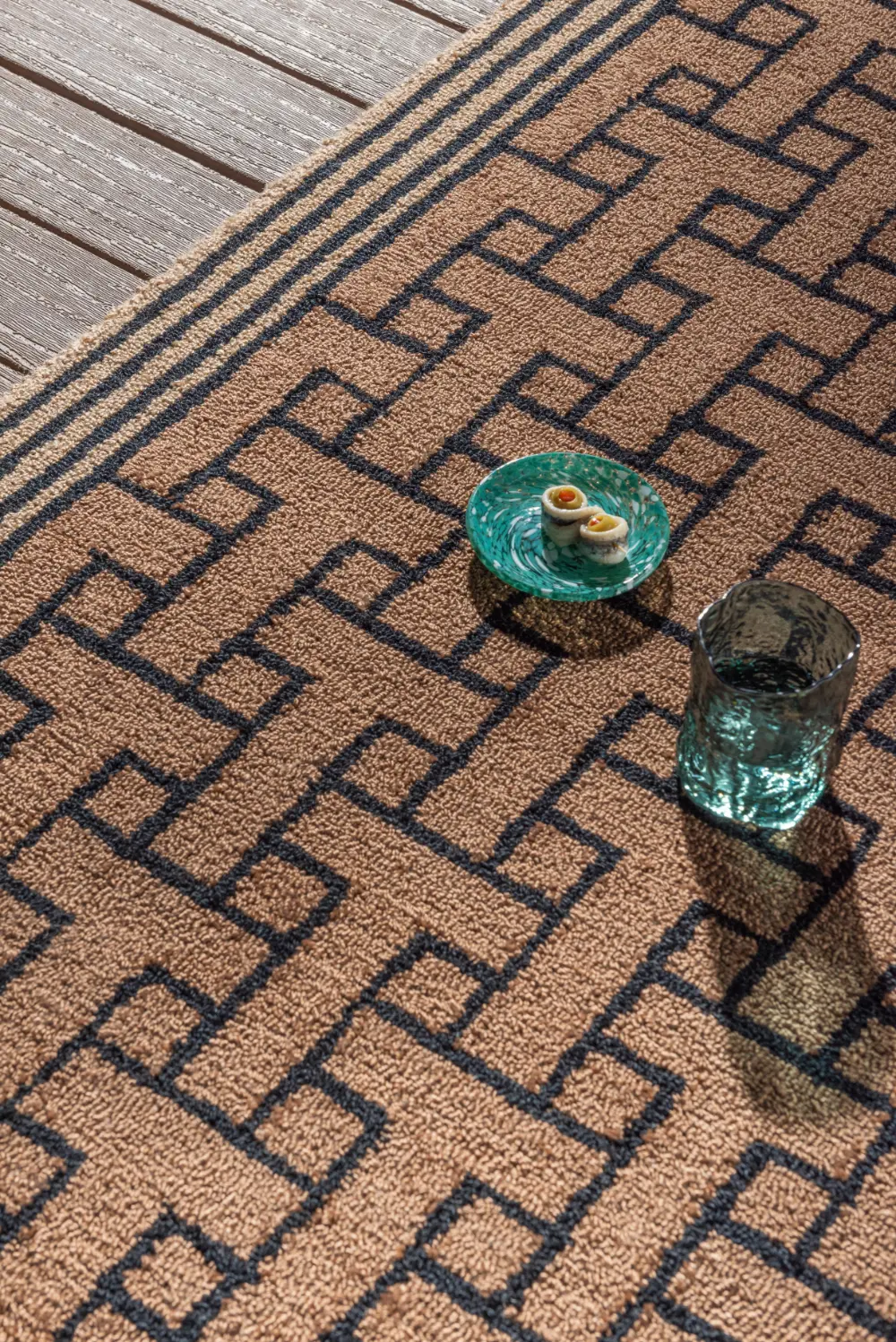 In-Outdoor Ted Baker Monogram Light Brown outdoor 455811 Rug - Image 3