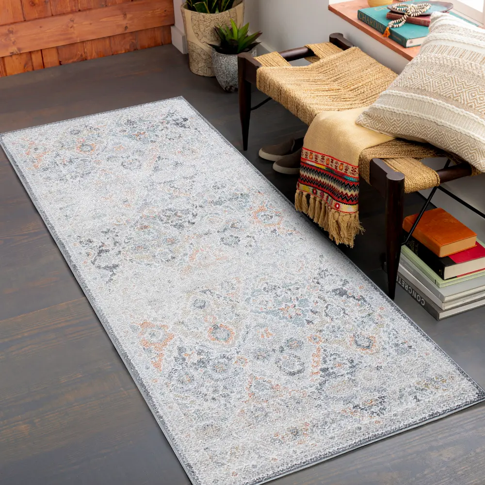 Ines Vintage Oriental Boho Amber Rug - Image 2