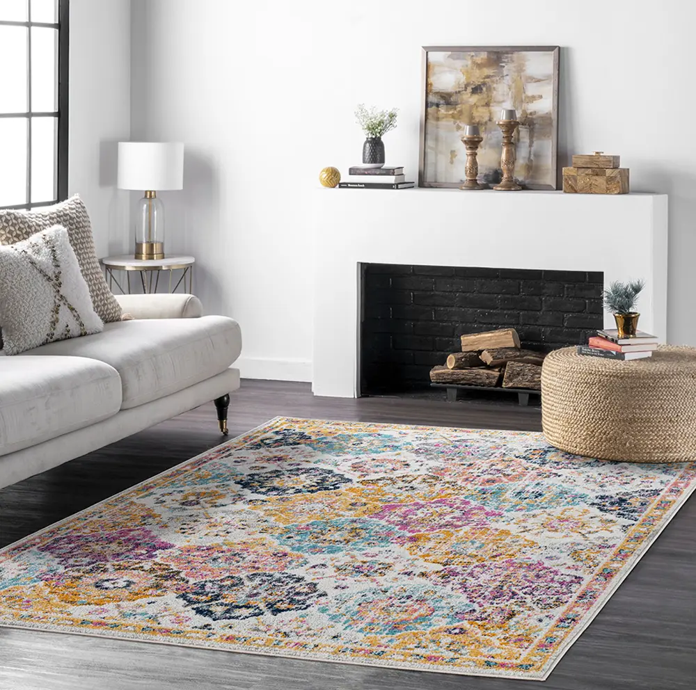 Ines Vintage Oriental Boho Saffron/Burnt Orange Rug - Image 2