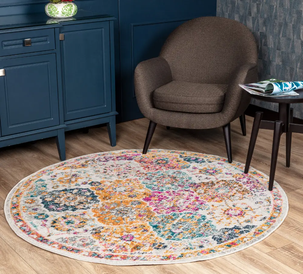 Ines Vintage Oriental Boho Saffron/Burnt Orange Rug - Image 5