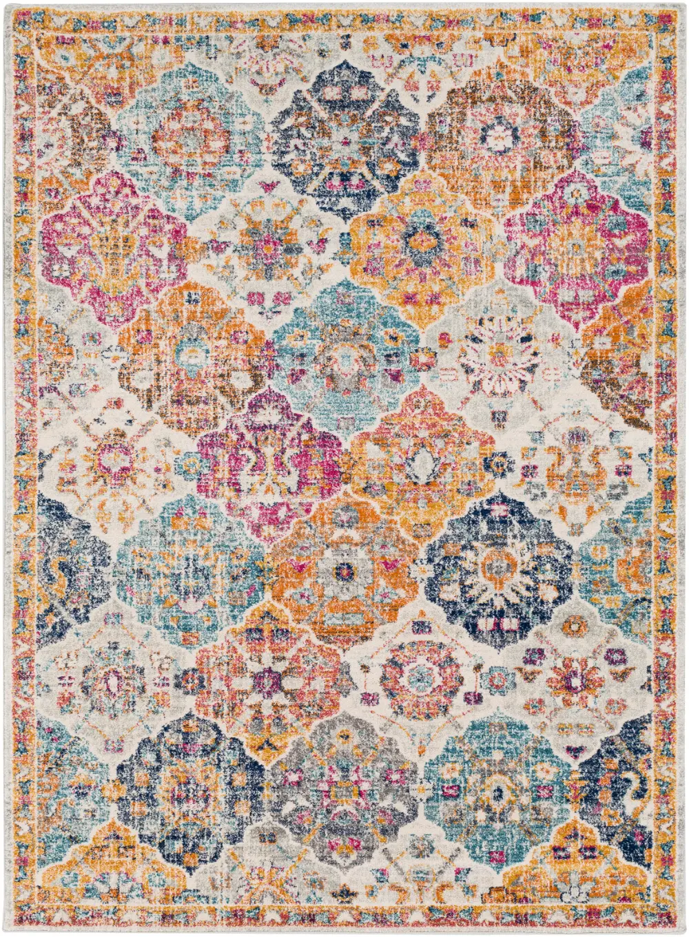 Ines Vintage Oriental Boho Saffron/Burnt Orange Rug - Image 6