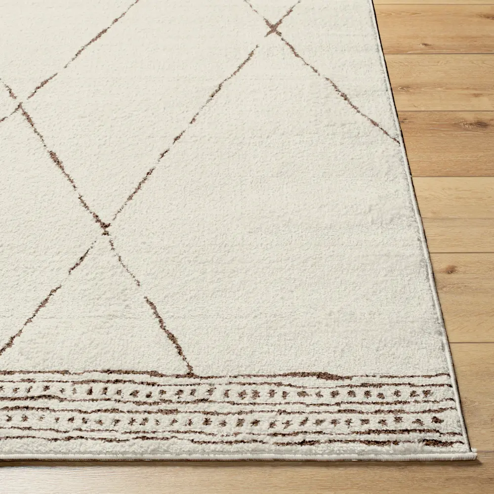 Inga Berber Modern High Pile Brown Rug - Image 4