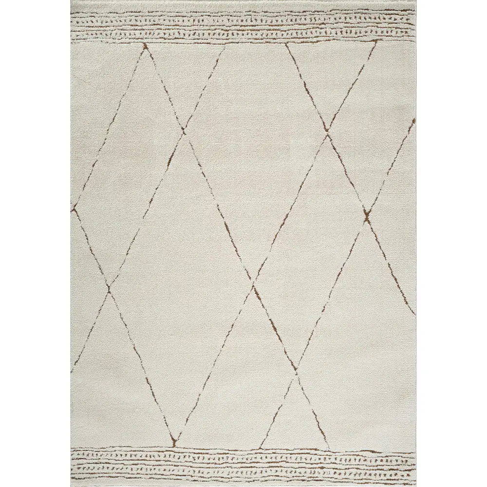 Inga Berber Modern High Pile Brown Rug - Image 5