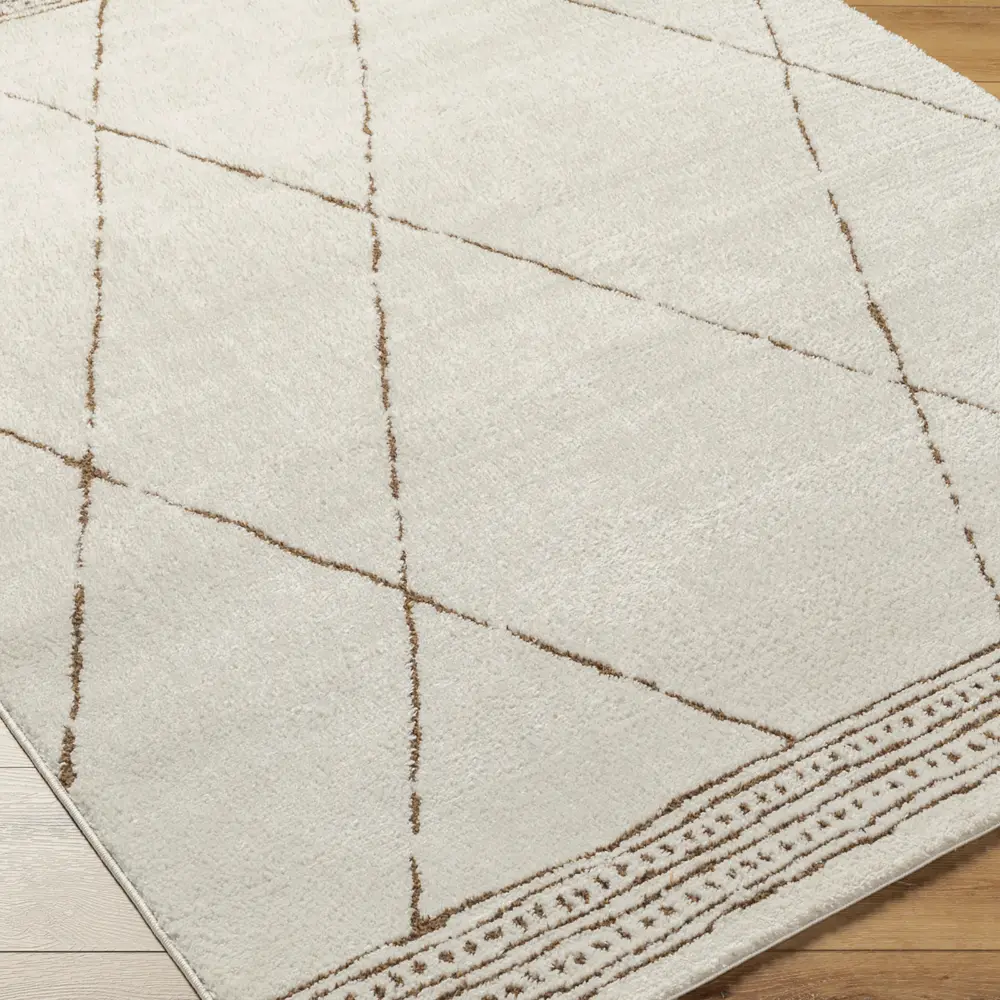 Inga Berber Modern High Pile Brown Rug - Image 6
