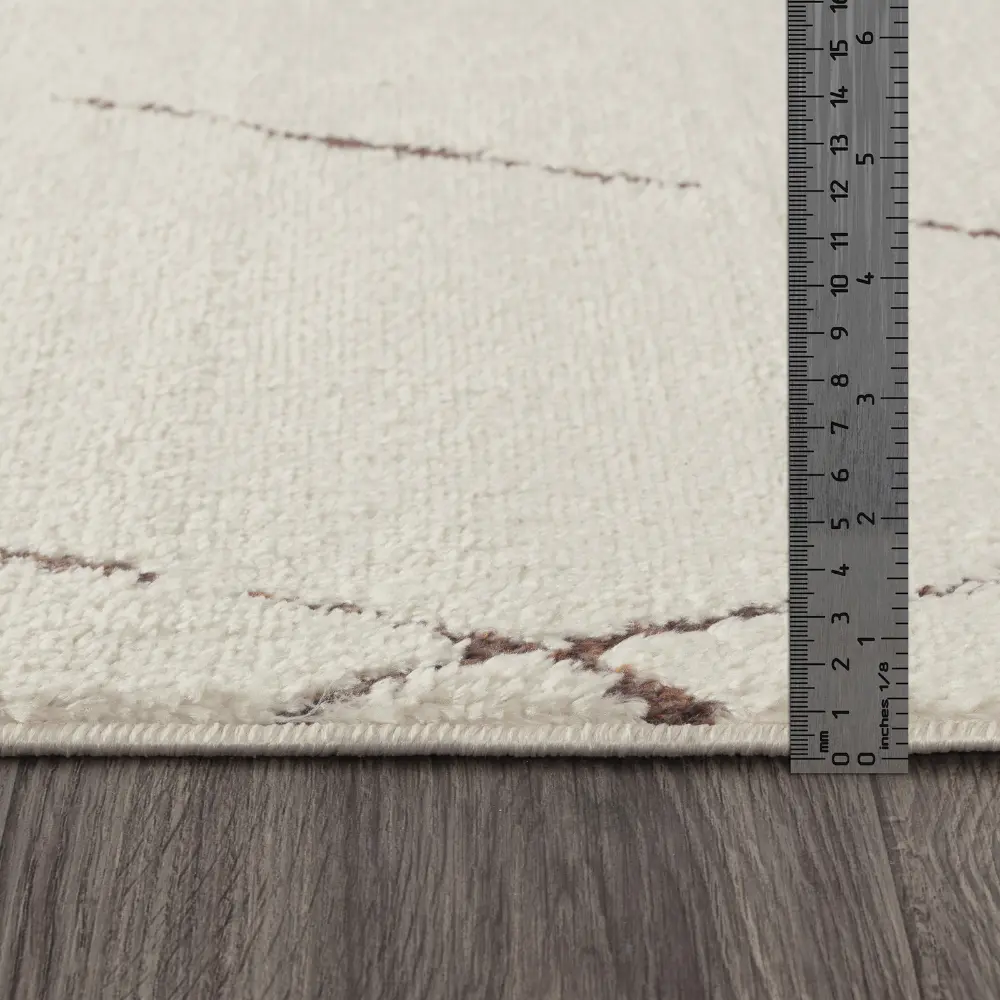 Inga Berber Modern High Pile Brown Rug - Image 7