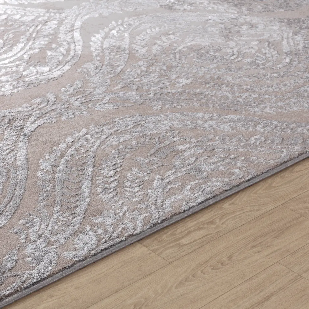 Ingrid Vintage Oriental Boho White/Grey Rug - Image 10