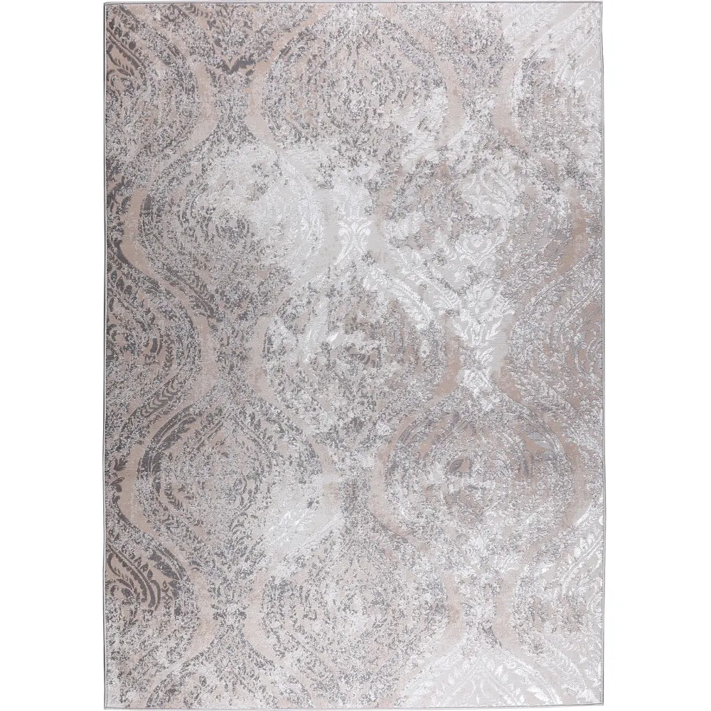 Ingrid Vintage Oriental Boho White/Grey Rug - Image 2