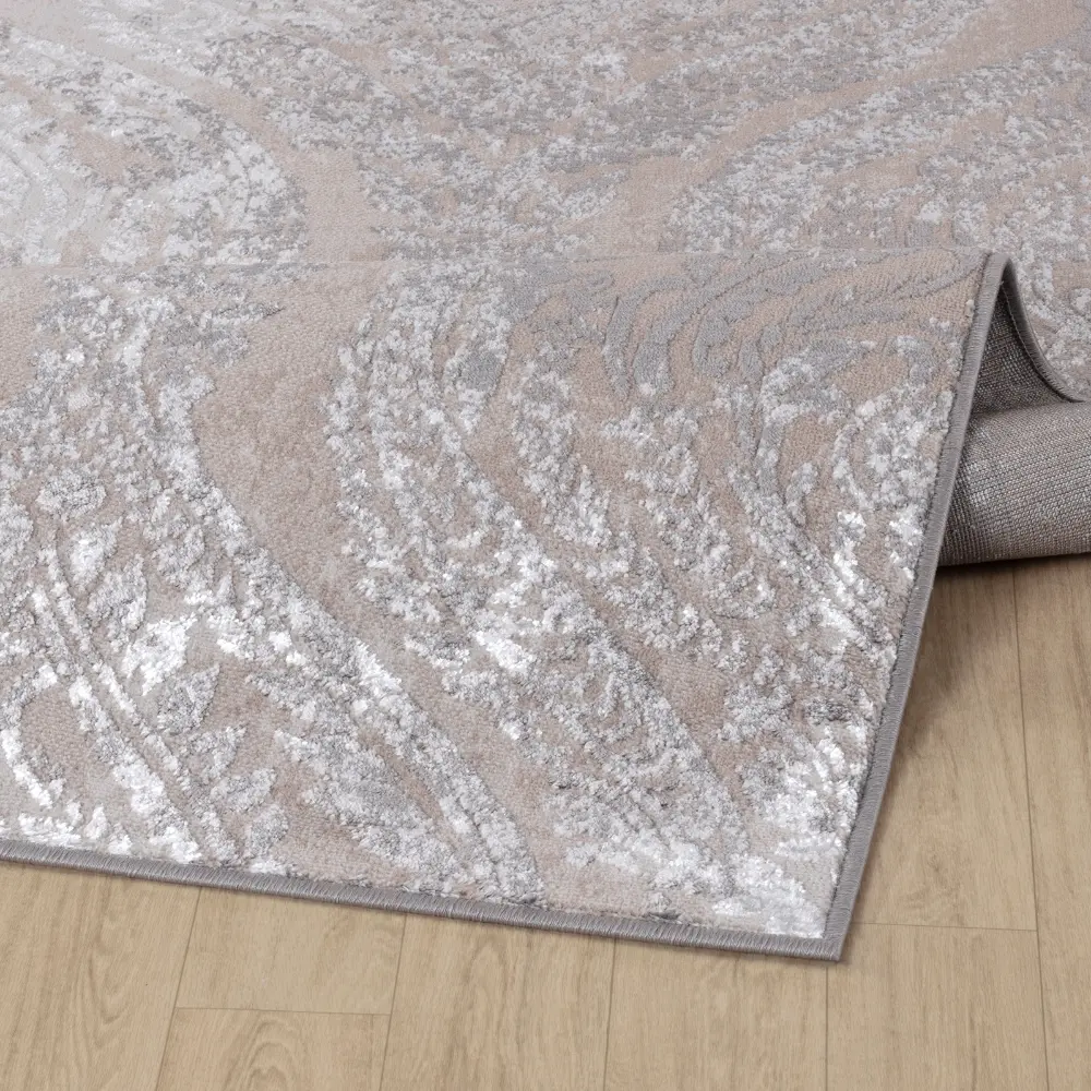 Ingrid Vintage Oriental Boho White/Grey Rug - Image 5