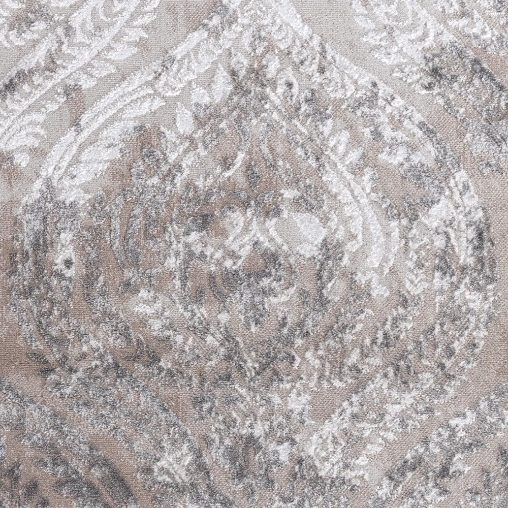 Ingrid Vintage Oriental Boho White/Grey Rug - Image 9