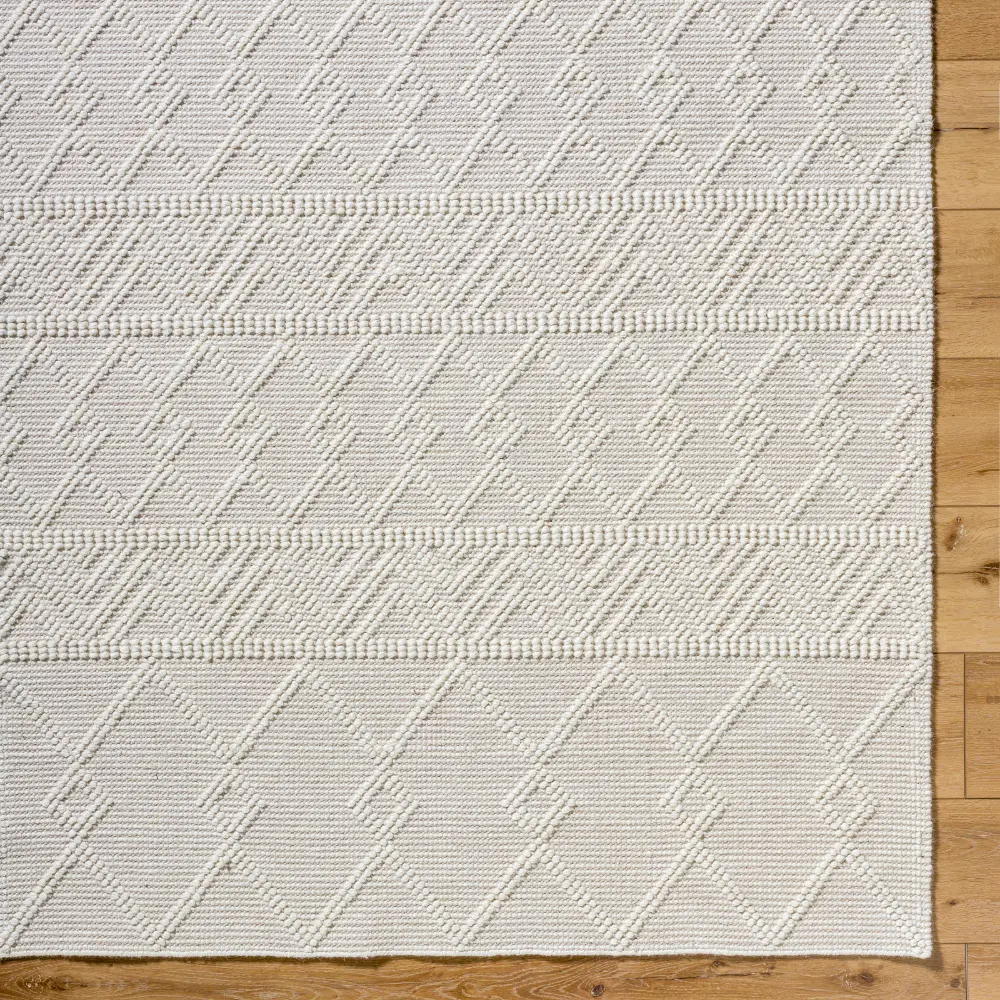 Ishani Hand-Woven Global Wool Beige Rug - Image 5