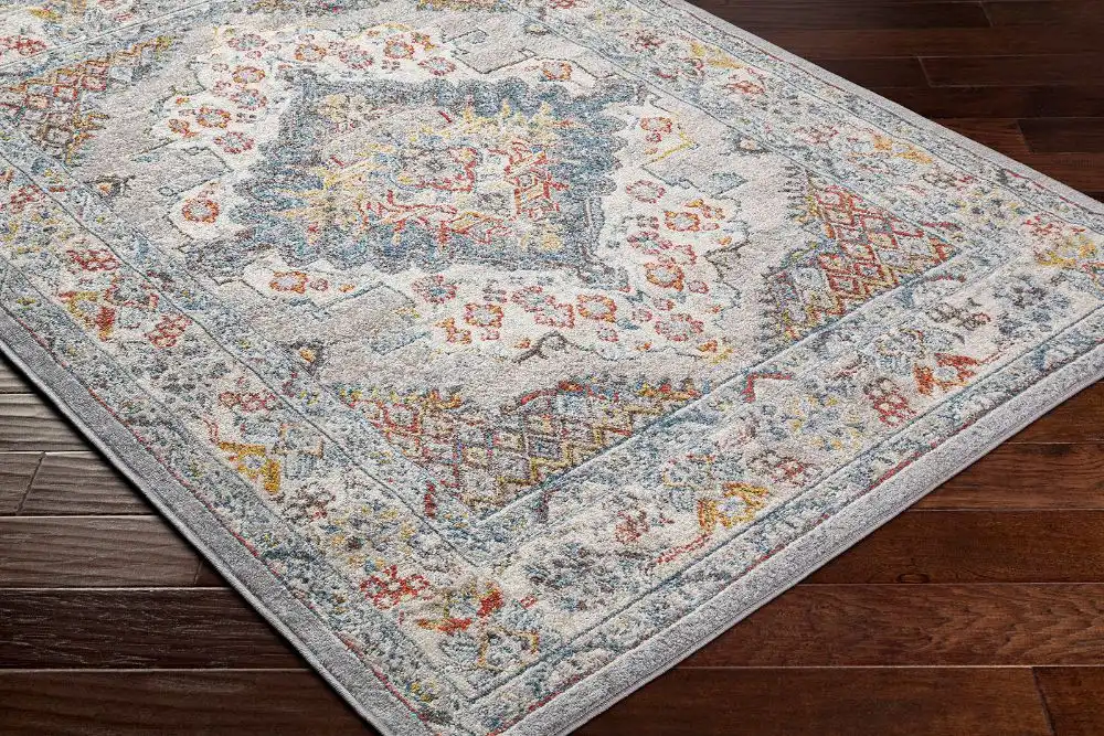 Jade Vintage Oriental Boho Grey Rug - Image 6