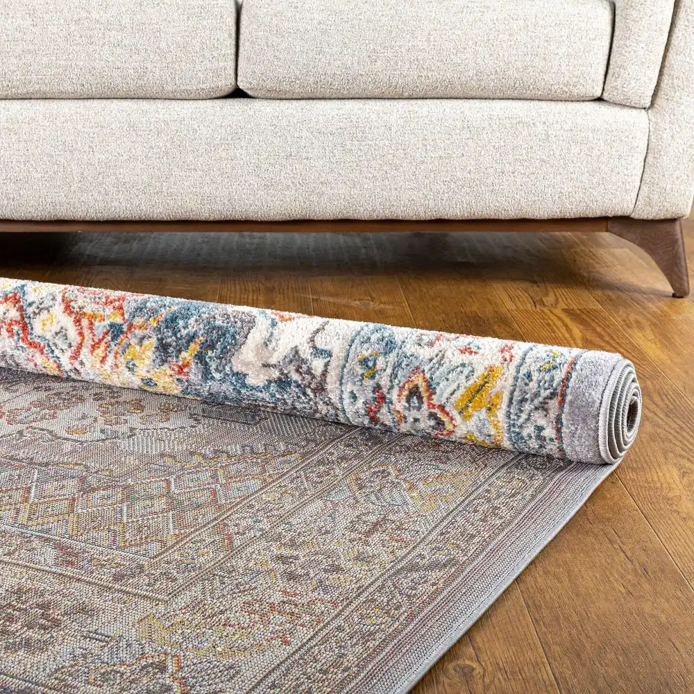 Jade Vintage Oriental Boho Grey Rug - Image 9