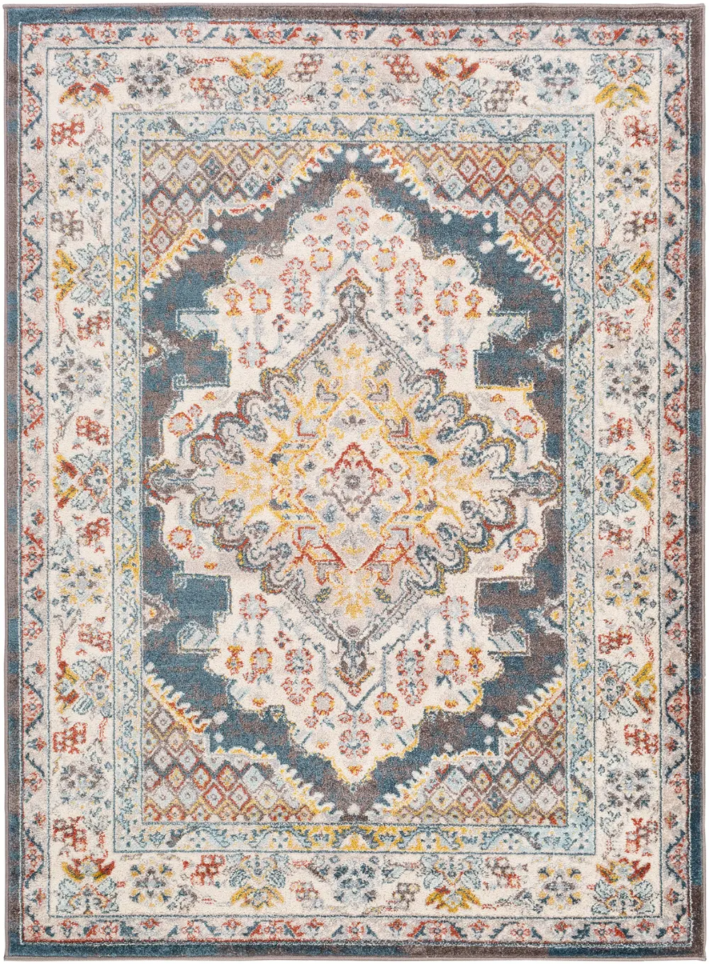Jade Vintage Oriental Boho Camel Grey Rug - Image 5