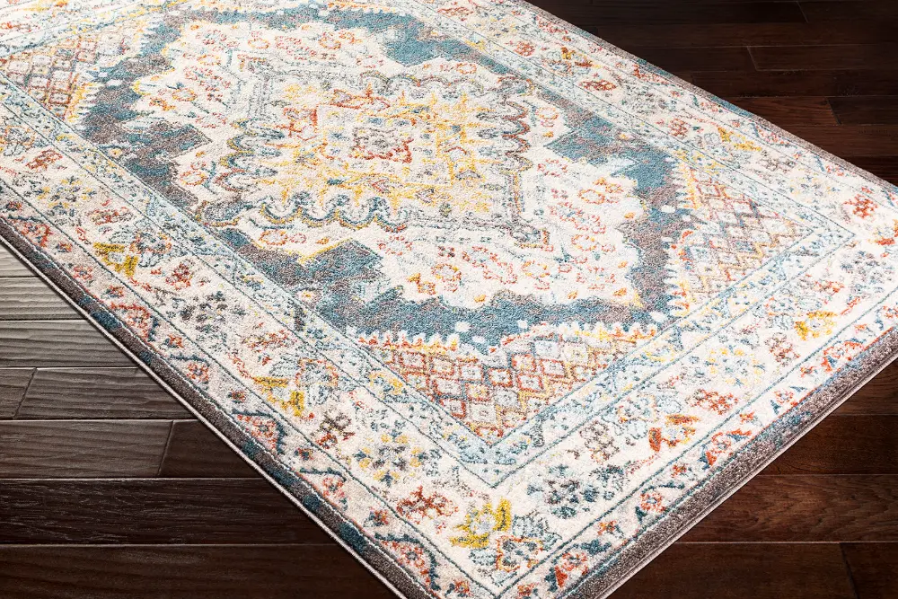 Jade Vintage Oriental Boho Camel Grey Rug - Image 6