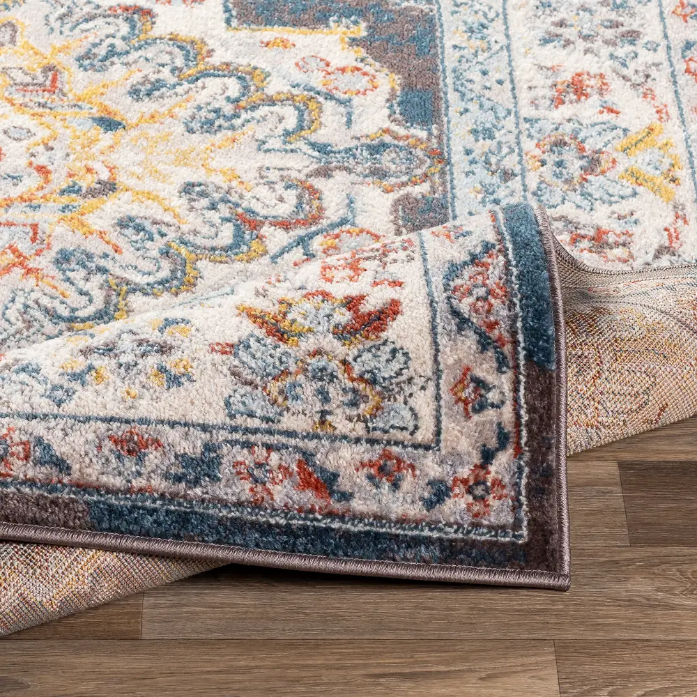 Jade Vintage Oriental Boho Camel Grey Rug - Image 7