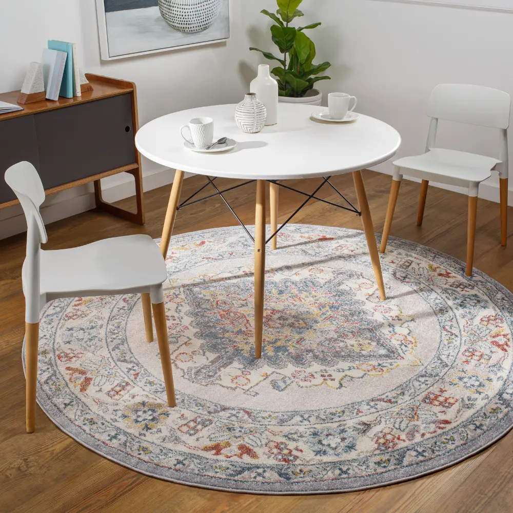 Jade Vintage Oriental Boho Grey Rug - Image 12