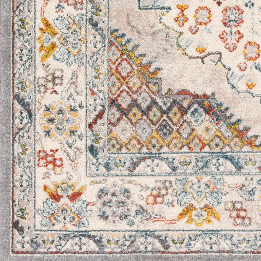Jade Vintage Oriental Boho Grey Rug - Image 13