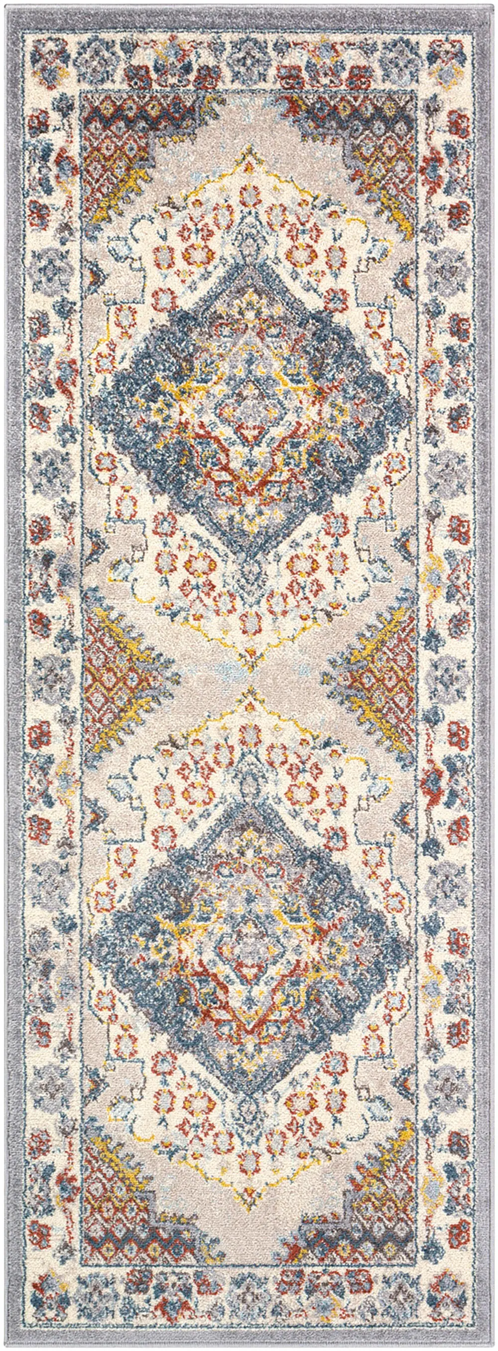Jade Vintage Oriental Boho Grey Rug - Image 15